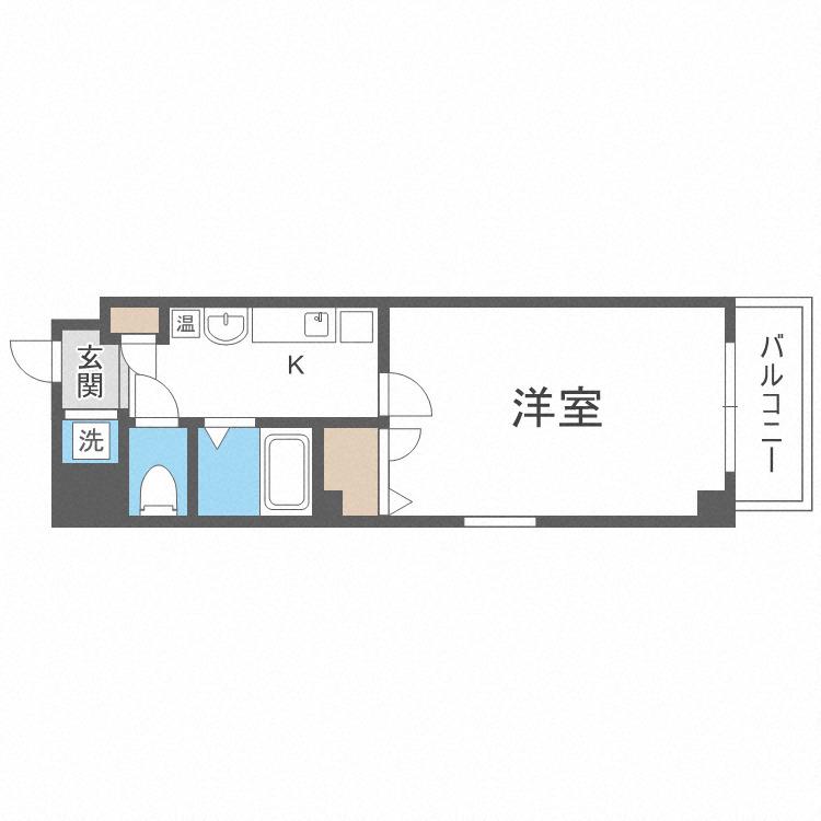 ドリームコート天下茶屋(1K/7階)の間取り写真
