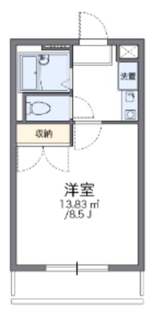 レオパレスラフォーレIII(1K/1階)の間取り写真