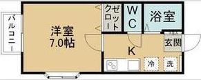 リバティ泉(1K/2階)の間取り写真