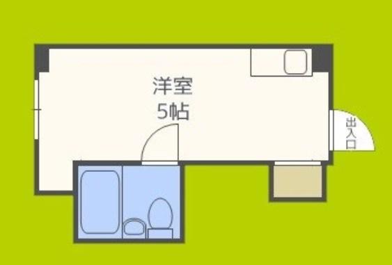 昭和グランドハイツ吉野(ワンルーム/2階)の間取り写真