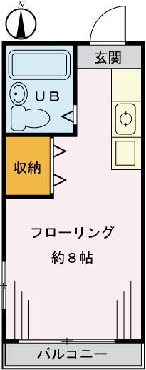 ラフォーレ高井戸Ⅱ(ワンルーム/1階)の間取り写真