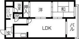 111松井ビル(2LDK/3階)の間取り写真