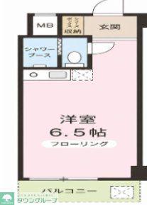 ビック武蔵野立川(ワンルーム/4階)の間取り写真
