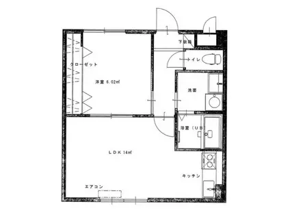 ネスティ美保里(1LDK/1階)の間取り写真