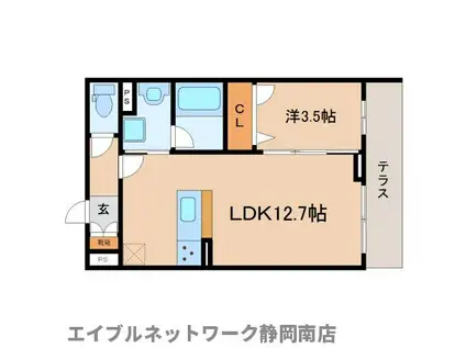 ALIVILA(1LDK/1階)の間取り写真