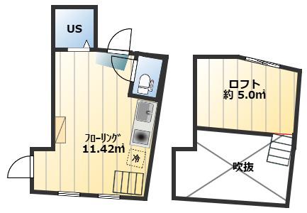 アーバンプレイス新宿N(ワンルーム/2階)の間取り写真