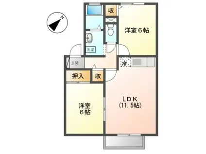 M.STAGE(2LDK/1階)の間取り写真