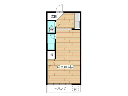TSビル(1K/3階)の間取り写真