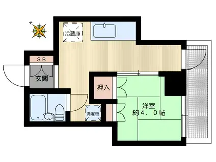 プチメゾンド榎本(1DK/8階)の間取り写真