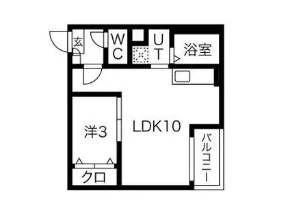 JACK NISHIKI I(1LDK/1階)の間取り写真