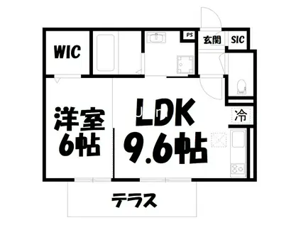 東様 集合(1LDK/1階)の間取り写真