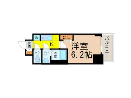 アステリ鶴舞テーセラ(1K/6階)の間取り写真