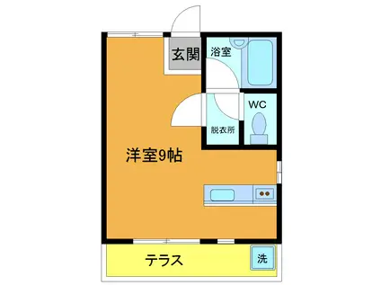 ピュアハウス平田(ワンルーム/1階)の間取り写真
