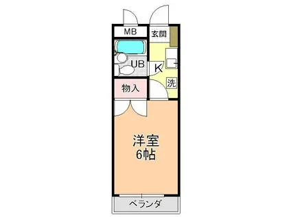 ノーブルヨコタ(ワンルーム/3階)の間取り写真