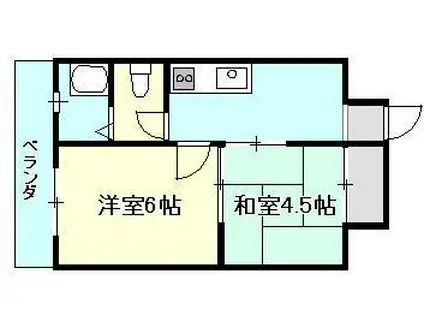 豊マンション(2K/4階)の間取り写真