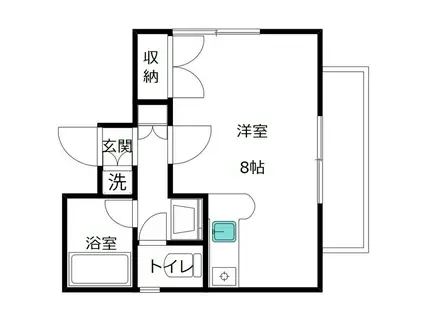 メゾンドラメール白菊(1K/3階)の間取り写真