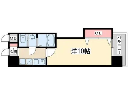 ラグゼ新大阪イーストⅡ(1K/8階)の間取り写真