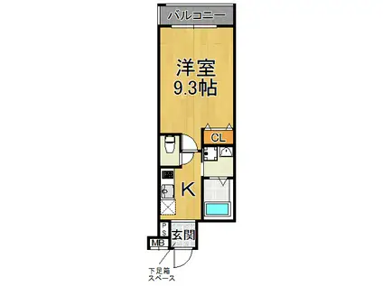 フジパレス武庫川駅東5番館(1K/1階)の間取り写真