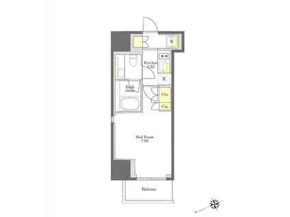 プライムメゾン大塚(1K/8階)の間取り写真