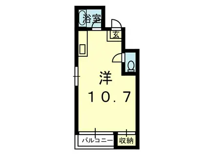 コーポラスJUN(ワンルーム/4階)の間取り写真
