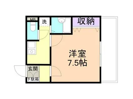 メゾン紀三井寺I(1K/3階)の間取り写真