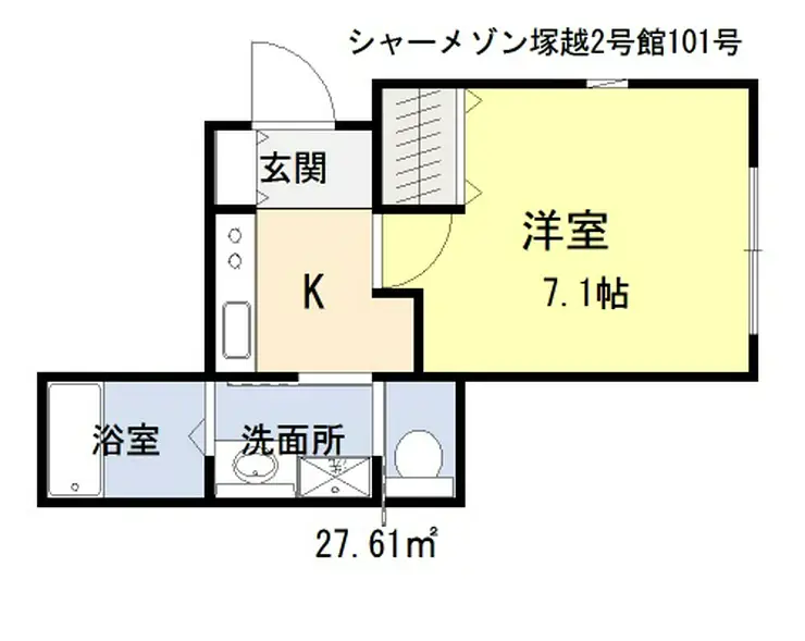 シャーメゾン塚越2号館 1階階 間取り