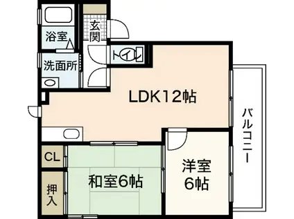 メゾン・クローバー(2LDK/1階)の間取り写真