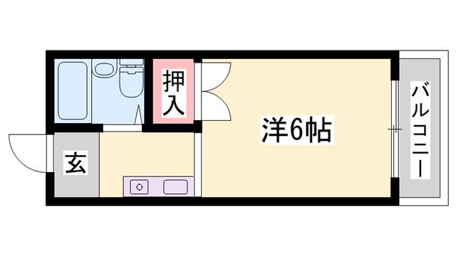 日の出コーポ(ワンルーム/2階)の間取り写真