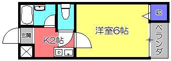 ハイツ宮野裏(1K/1階)の間取り写真