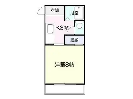 アイシンコーポ加納(1K/1階)の間取り写真