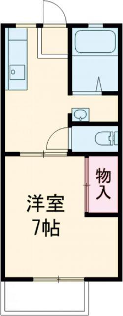 東栄ハイツ C(1DK/1階)の間取り写真