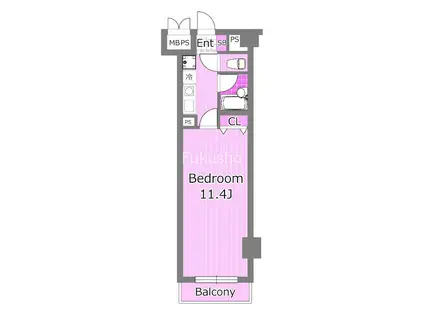 ビクセル伊勢佐木町(1K/5階)の間取り写真