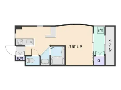 パレクイーンズ(ワンルーム/5階)の間取り写真