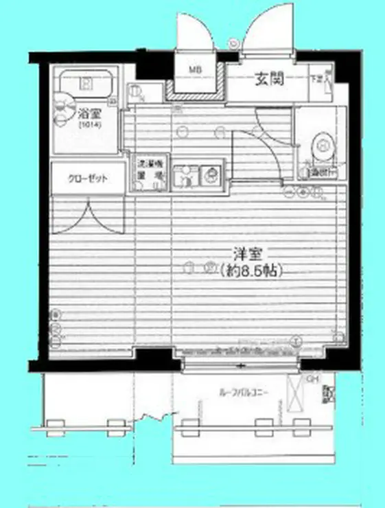 メインステージ不動前 8階階 間取り