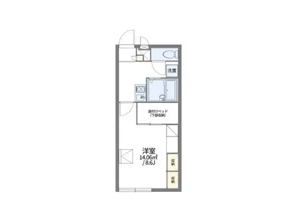 レオパレスアリスII(1K/2階)の間取り写真