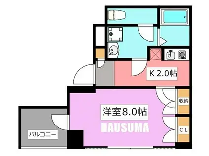 小宮ビル(1K/9階)の間取り写真
