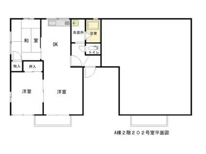 サニーハイツスズキ A(2LDK/2階)の間取り写真