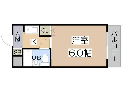 ヴェルデ阿倍野(1K/7階)の間取り写真