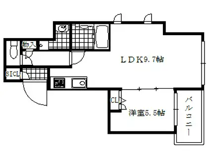 エスレジデンス神戸元町(1LDK/8階)の間取り写真