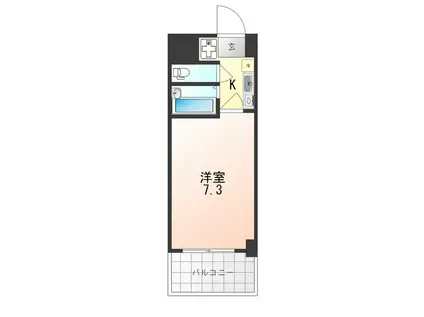 アルテハイム二条城(1K/2階)の間取り写真