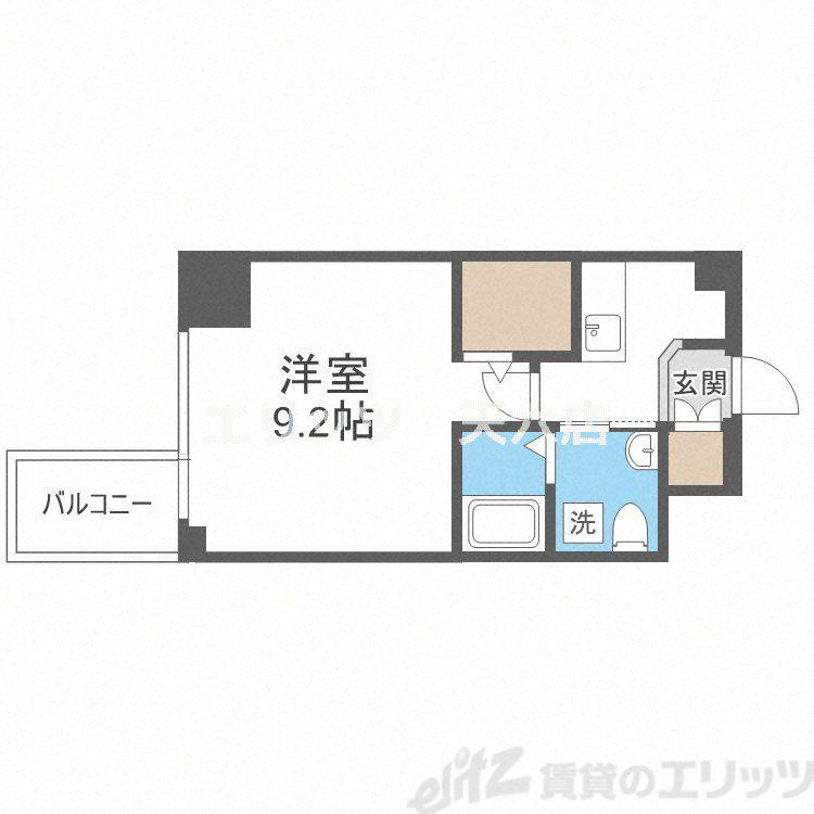 HS梅田イースト(1K/10階)の間取り写真