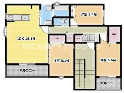 M-PREMIER村野東町(3LDK/2階)の間取り写真
