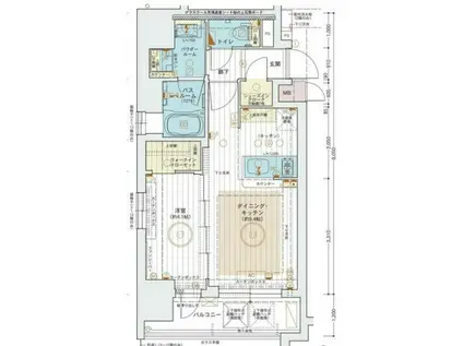 エステムコート新神戸2駅前山手(1DK/7階)の間取り写真