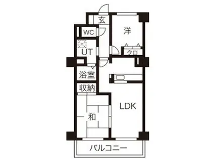 グランドメゾン中小田井(2LDK/2階)の間取り写真