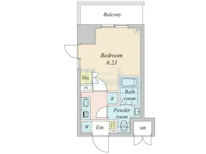 プラウドフラット神楽坂II(1K/7階)の間取り写真