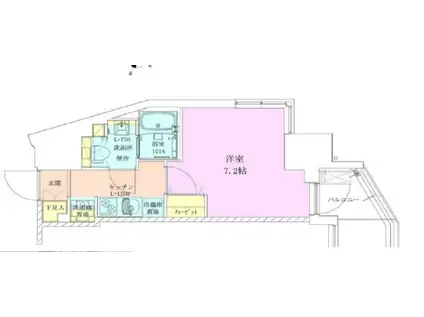 赤坂レジデンス壱番館(1K/8階)の間取り写真
