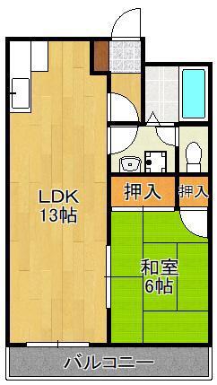 安部山公園センチュリー21弐番館 403号(1LDK/4階)の間取り写真
