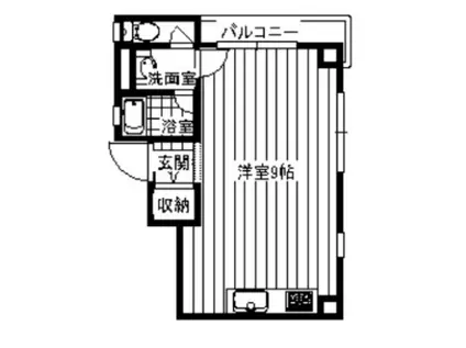 メゾンドールハーヴェスト(ワンルーム/3階)の間取り写真