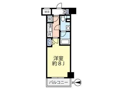 グランヴァン小竹向原(1K/2階)の間取り写真