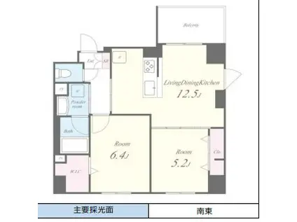 サントゥール駒込(2LDK/3階)の間取り写真
